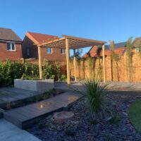 Decking and pergola