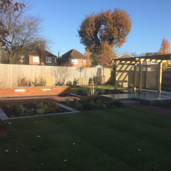 Formal garden pond